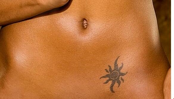 stomach-sun-tattoo