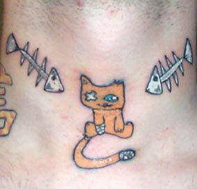 Sick cat tattoo