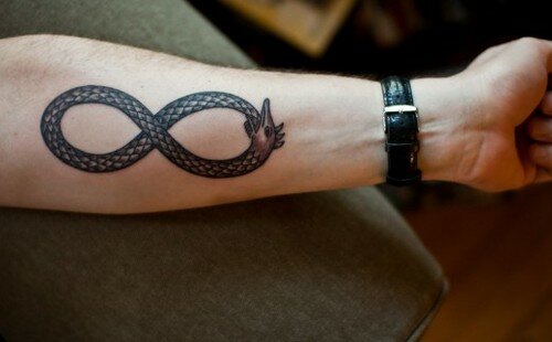 infinity-arm-snake-tattoo